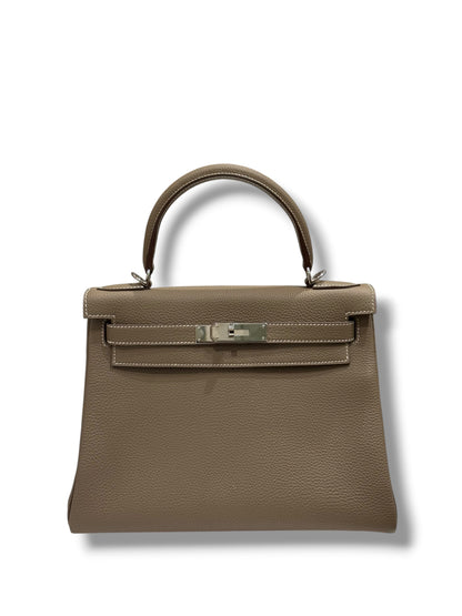 Hermès - Sac Kelly II 28 Etoupe PHW