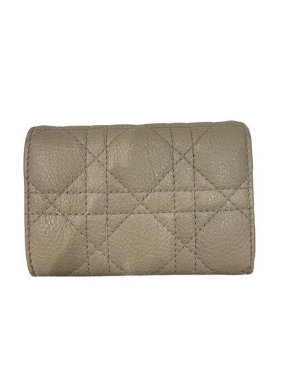 Christian Dior - Porte monnaie cannage beige