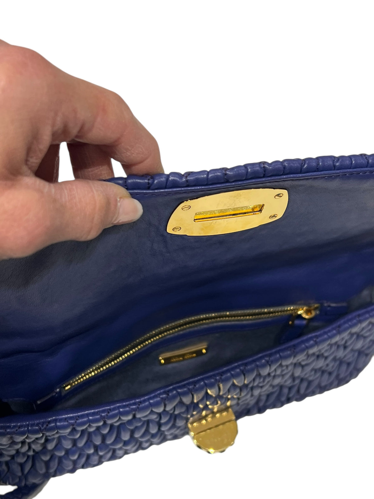 Miu Miu Sac Miu Crystal Cuir violet | Les Folies d’Eugénie