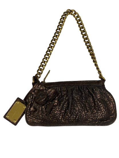 Dolce gabbana - sac soirée cuir bronze