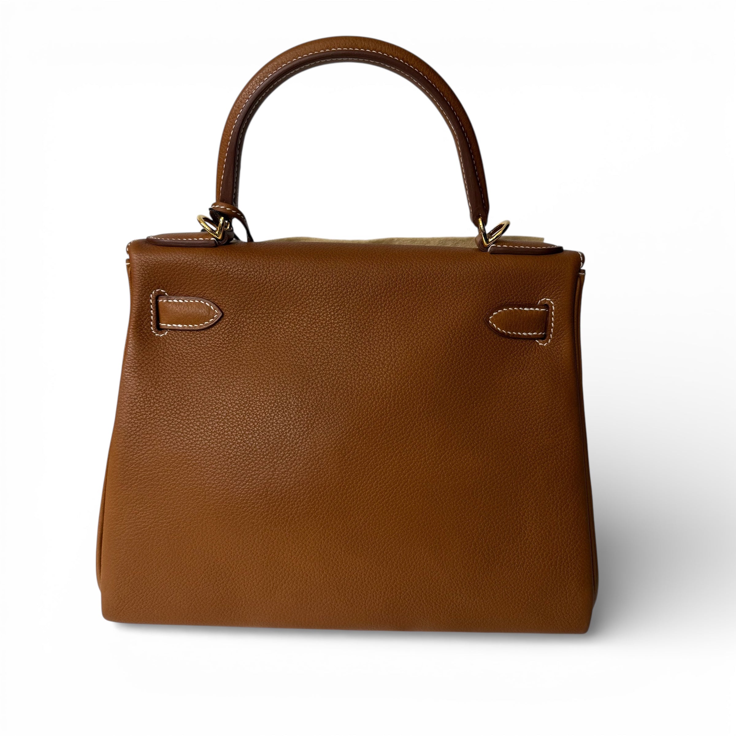 Hermès - Sac Kelly 28 Fauve | Les Folies d’Eugénie