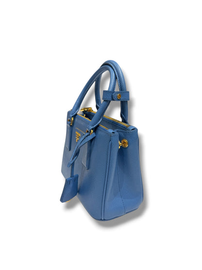 Prada - Sac Galleria mini Bleu