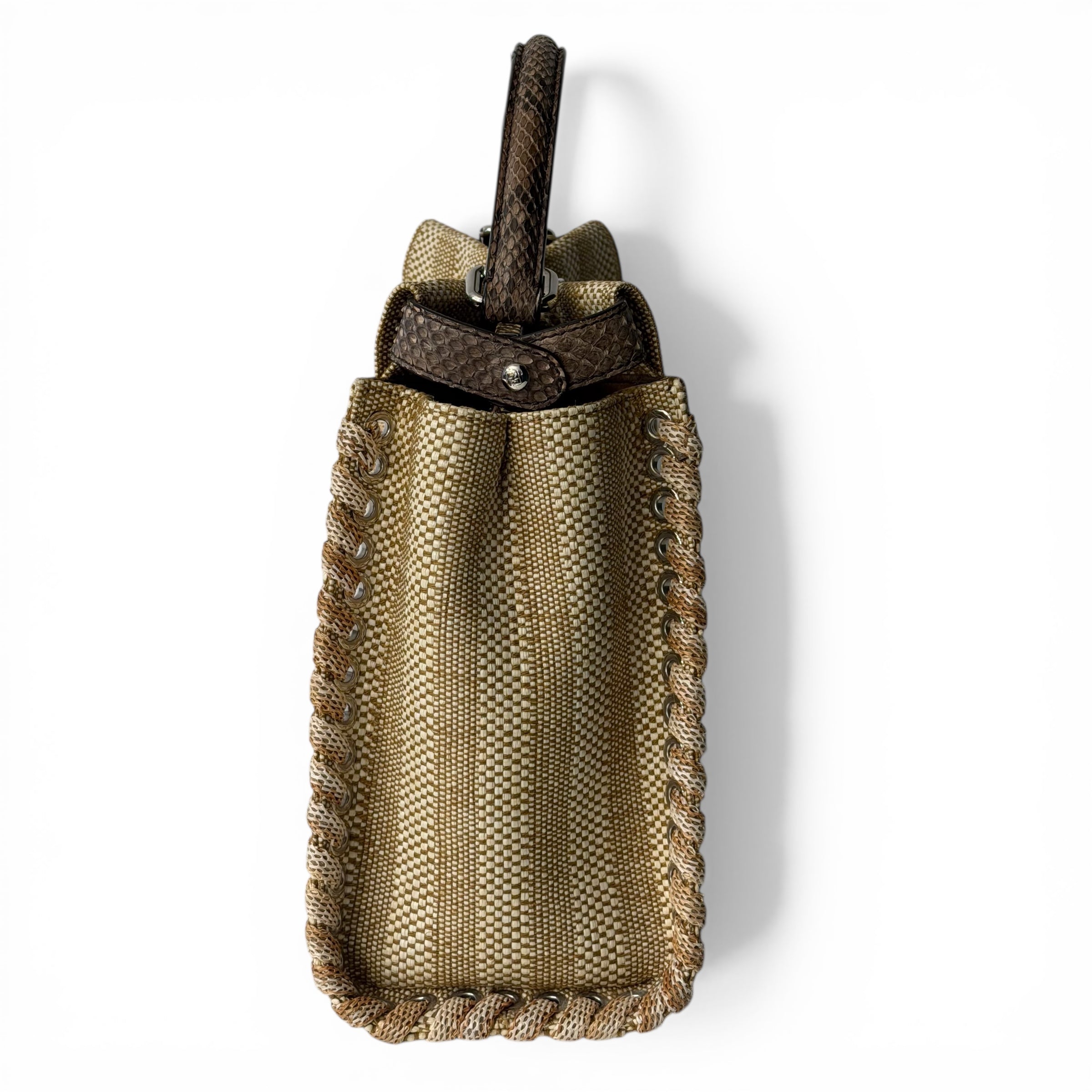 Fendi Sac Peekaboo Raphia et Python | Les Folies d’Eugénie