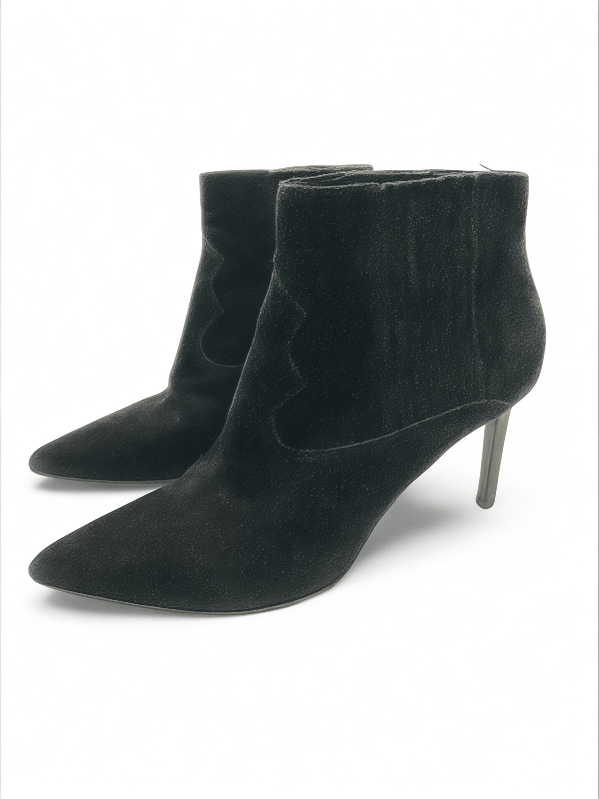 Saint Laurent - Black Suede Ankle Boots Size 39.5
