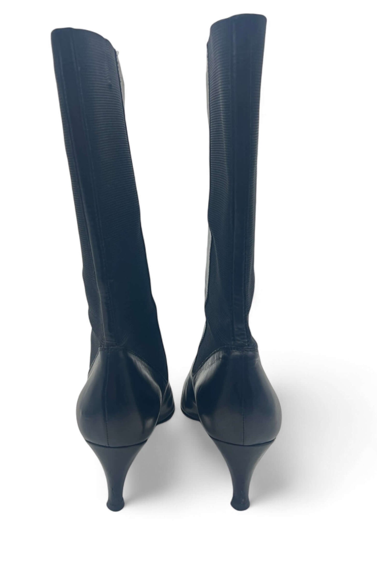 Saint Laurent - Bottine en cuir noir T.37