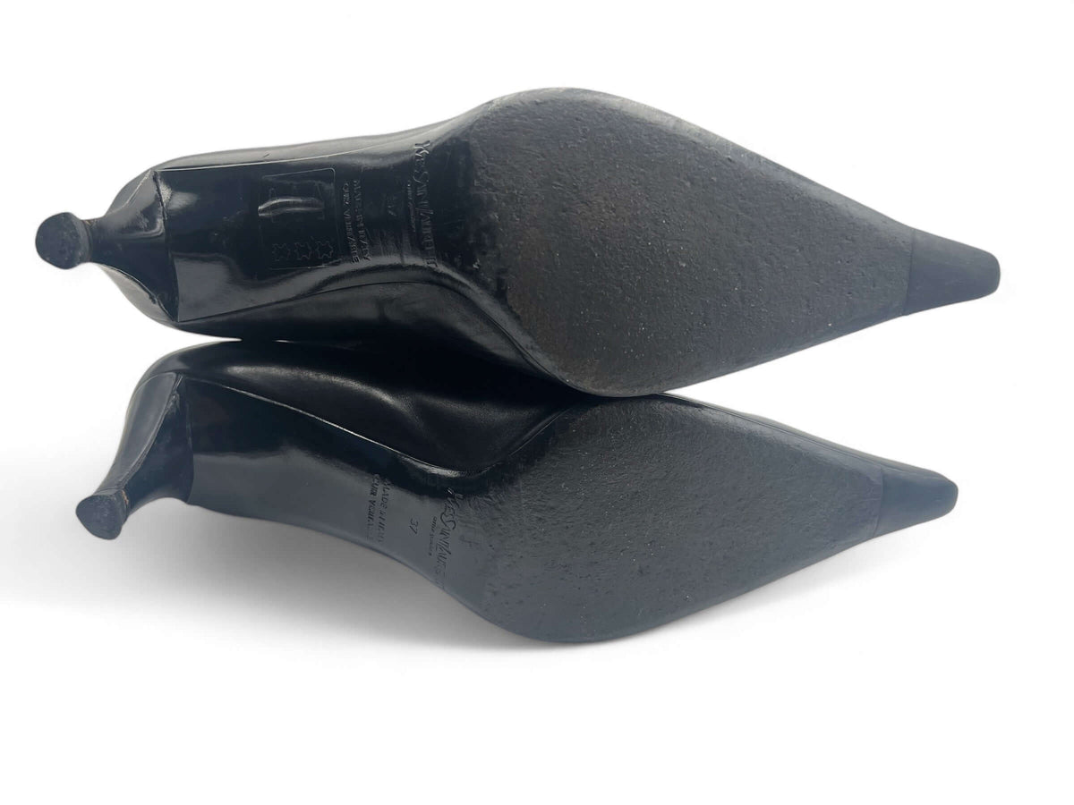 Saint Laurent - Black leather ankle boot Size 37
