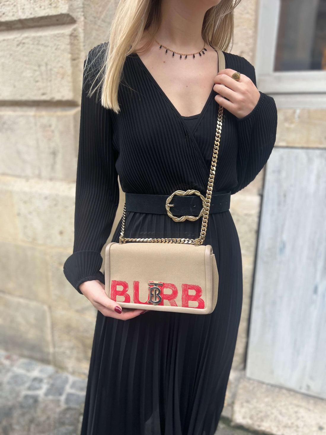 Burberry - Sac Lola Honey Red