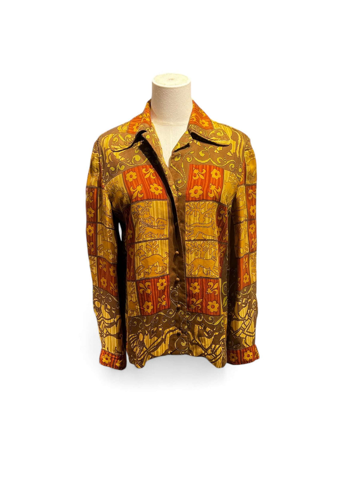 Hermès - Camicia seta S