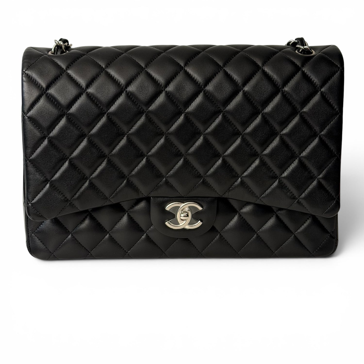 Chanel - Maxi Jumbo cuir d’agneau noir