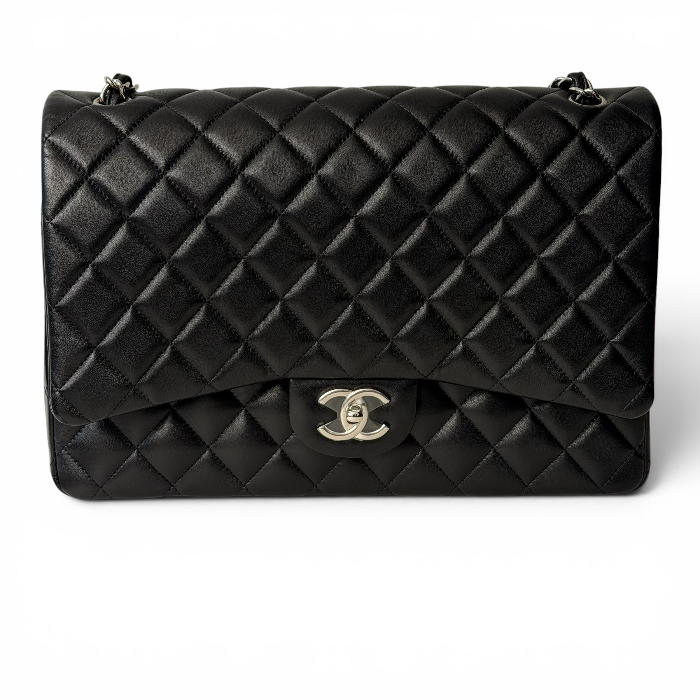 Chanel - Maxi Jumbo cuir d’agneau noir