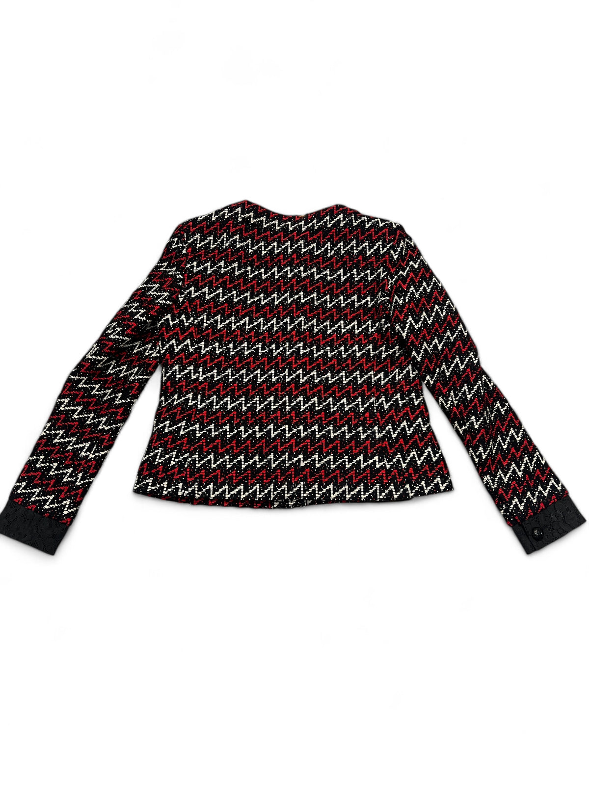 Chanel - Veste Tweed rouge et noir  T40