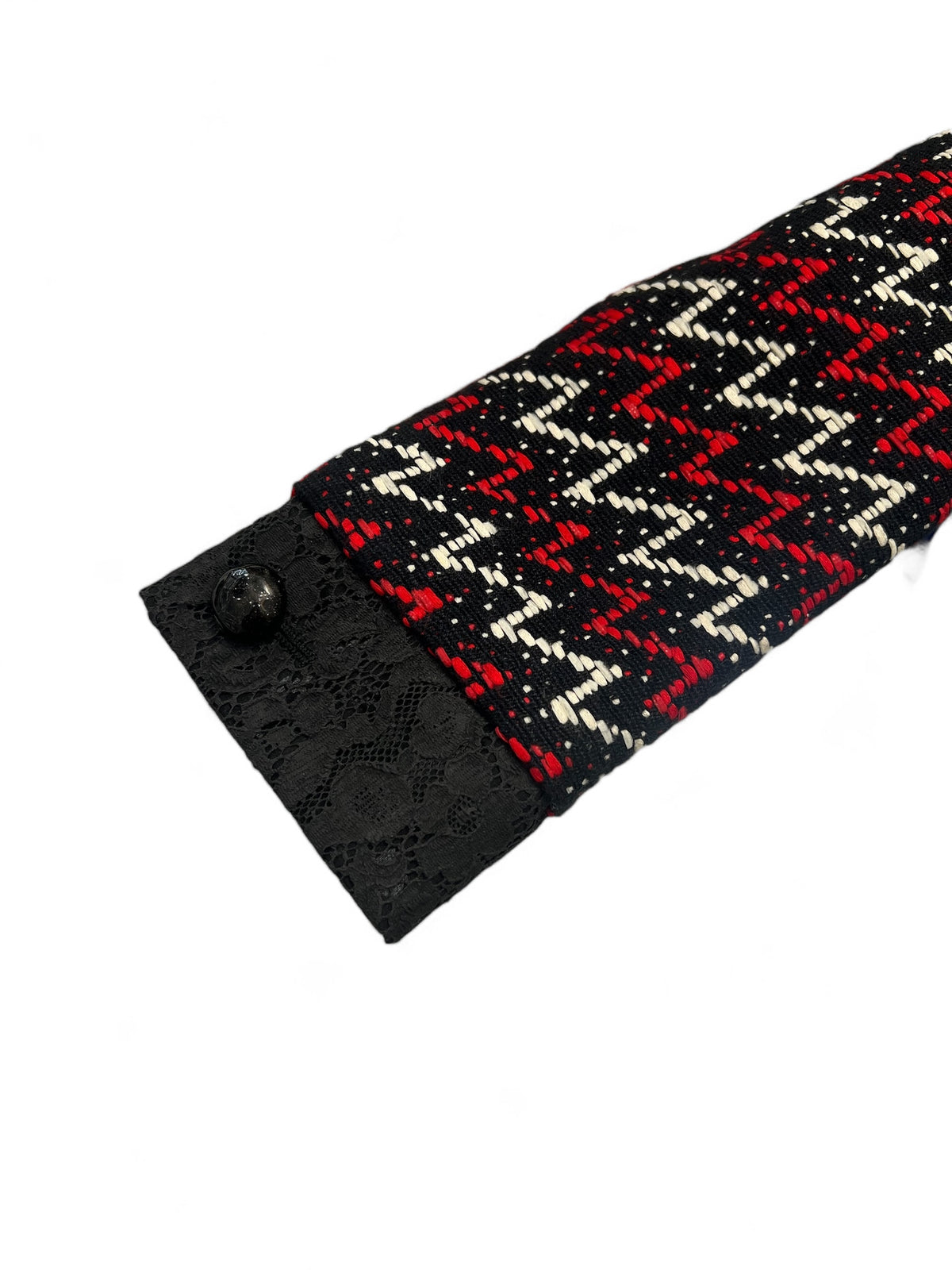 Chanel - Veste Tweed rouge et noir  T40
