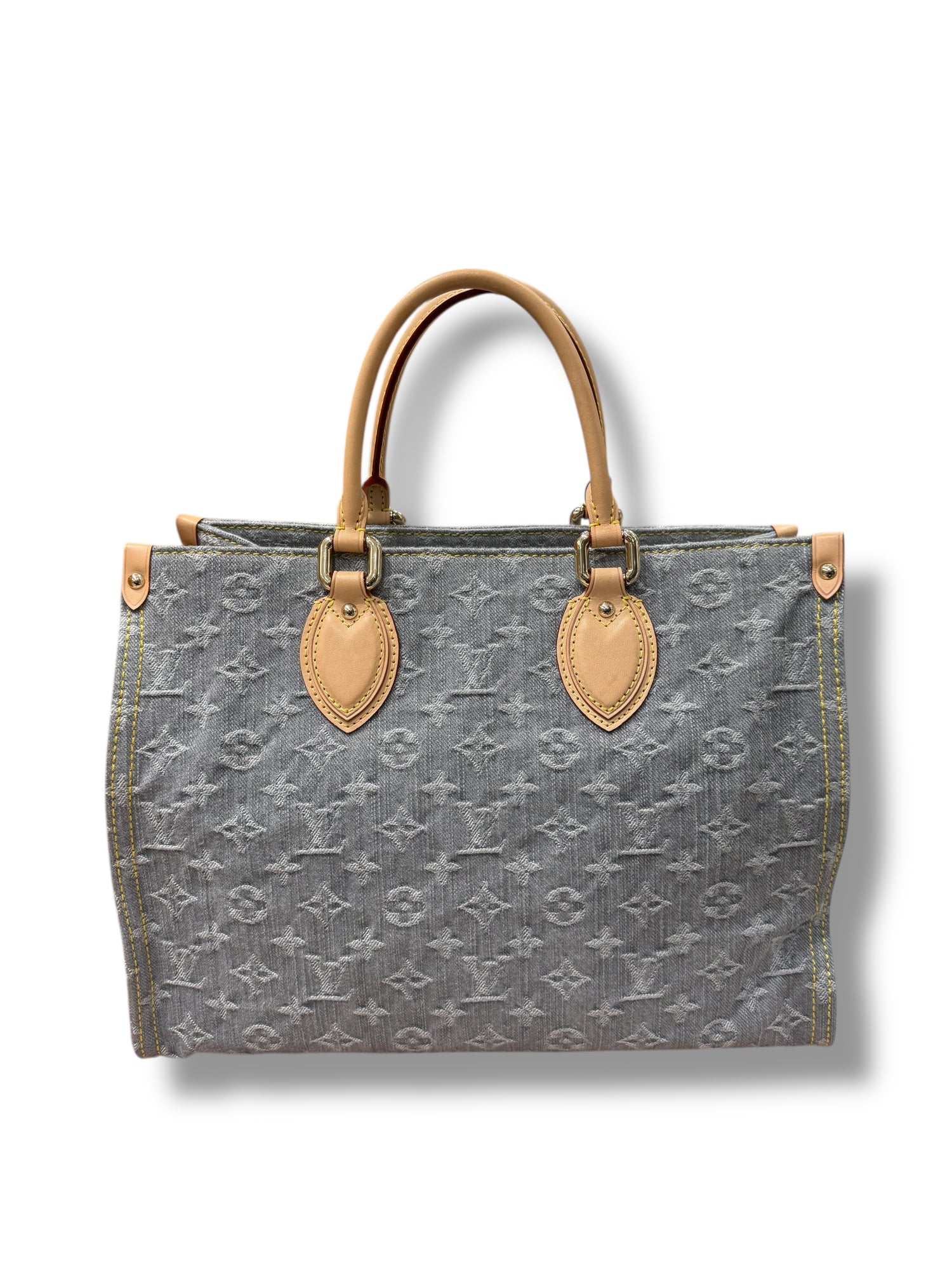 Louis Vuitton - Sac on-the-go denim gris