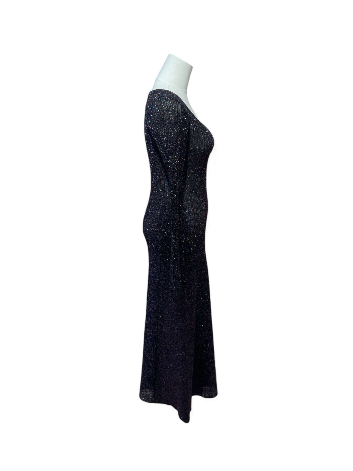 GANNI - Mehrfarbiges Lurex-Paillettenkleid Gr. XS