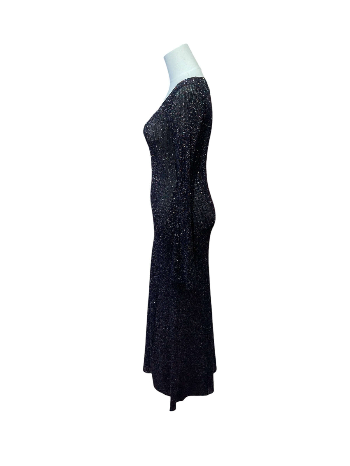 GANNI - Mehrfarbiges Lurex-Paillettenkleid Gr. XS