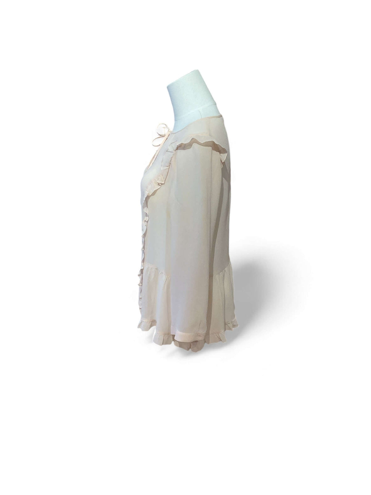 Max Mara -  Chemisier voile nude TS