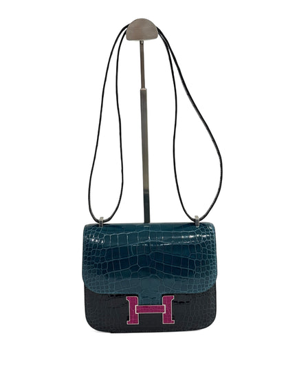 Hermès - Sac Constance III Mini tricolore alligator