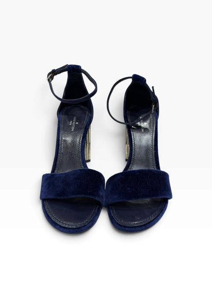 Louis Vuitton - Escarpins Silhouette en velours bleu