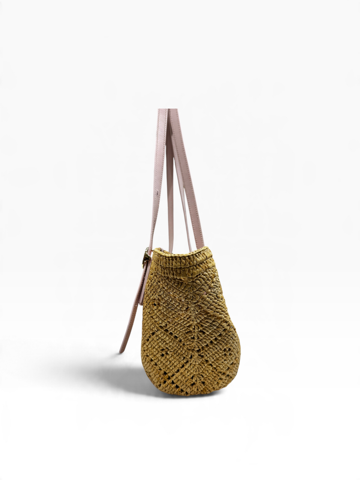 Dior - Sac Blooming Mini dioriviera en raphia ajouré et cuir de veau rose