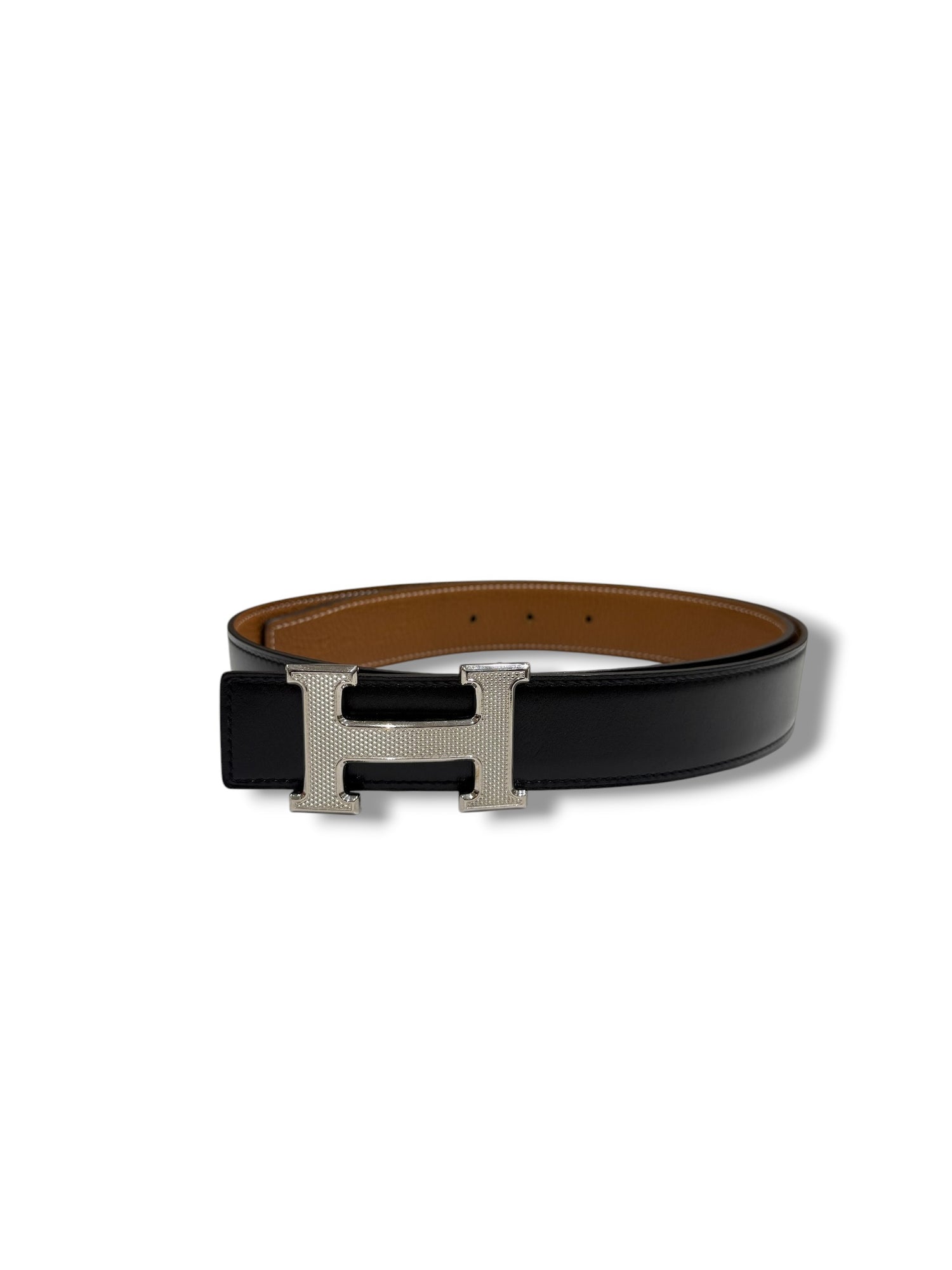 Hermès - Ceinture H édition limitée Noir/Gold T85