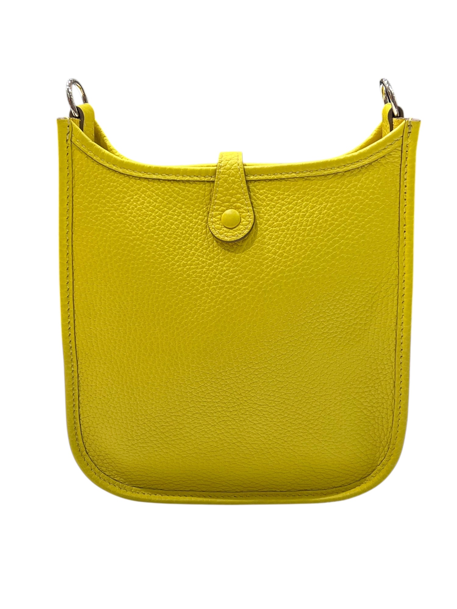 Hermès - sac mini Evelyne 16 jaune lime