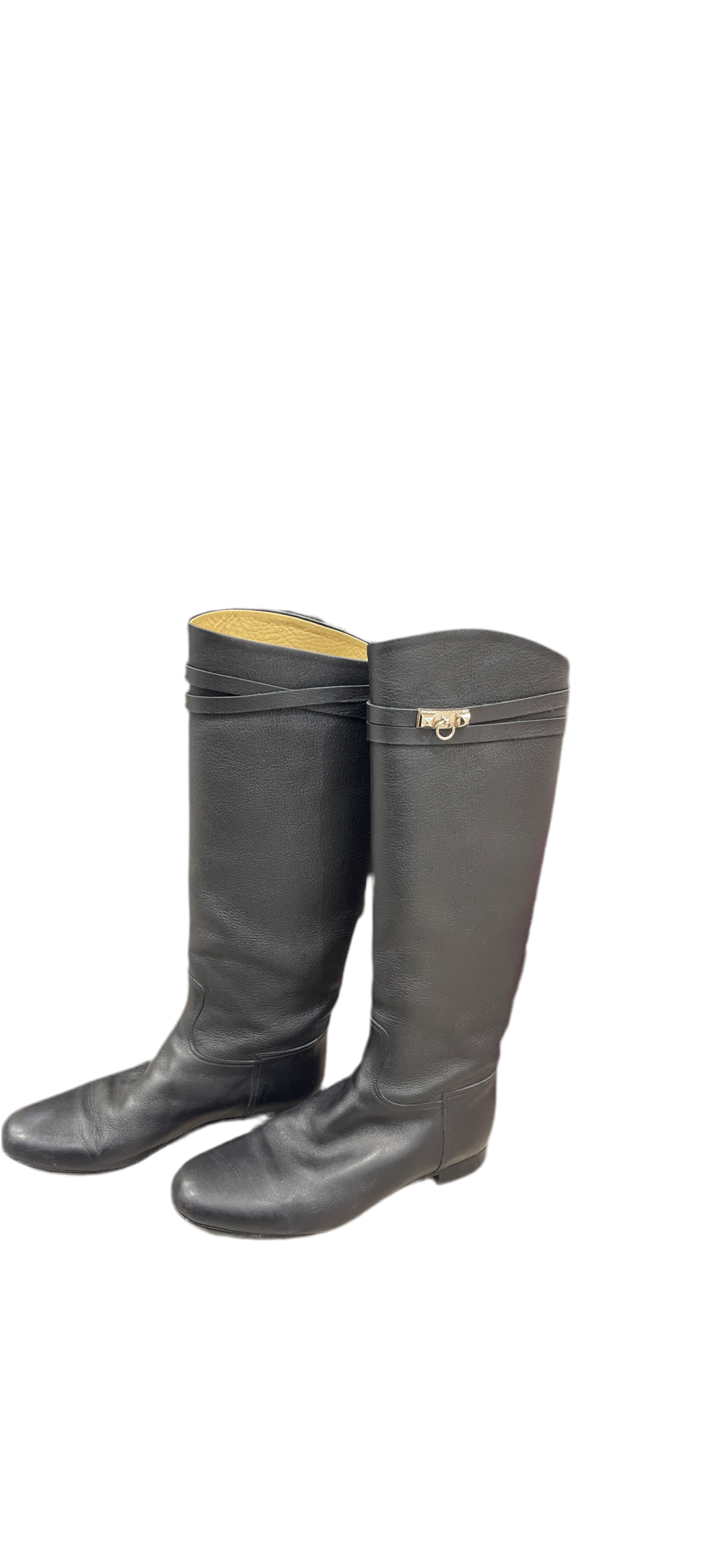 Hermès- bottes cavalières collier de chien  T37 1/2