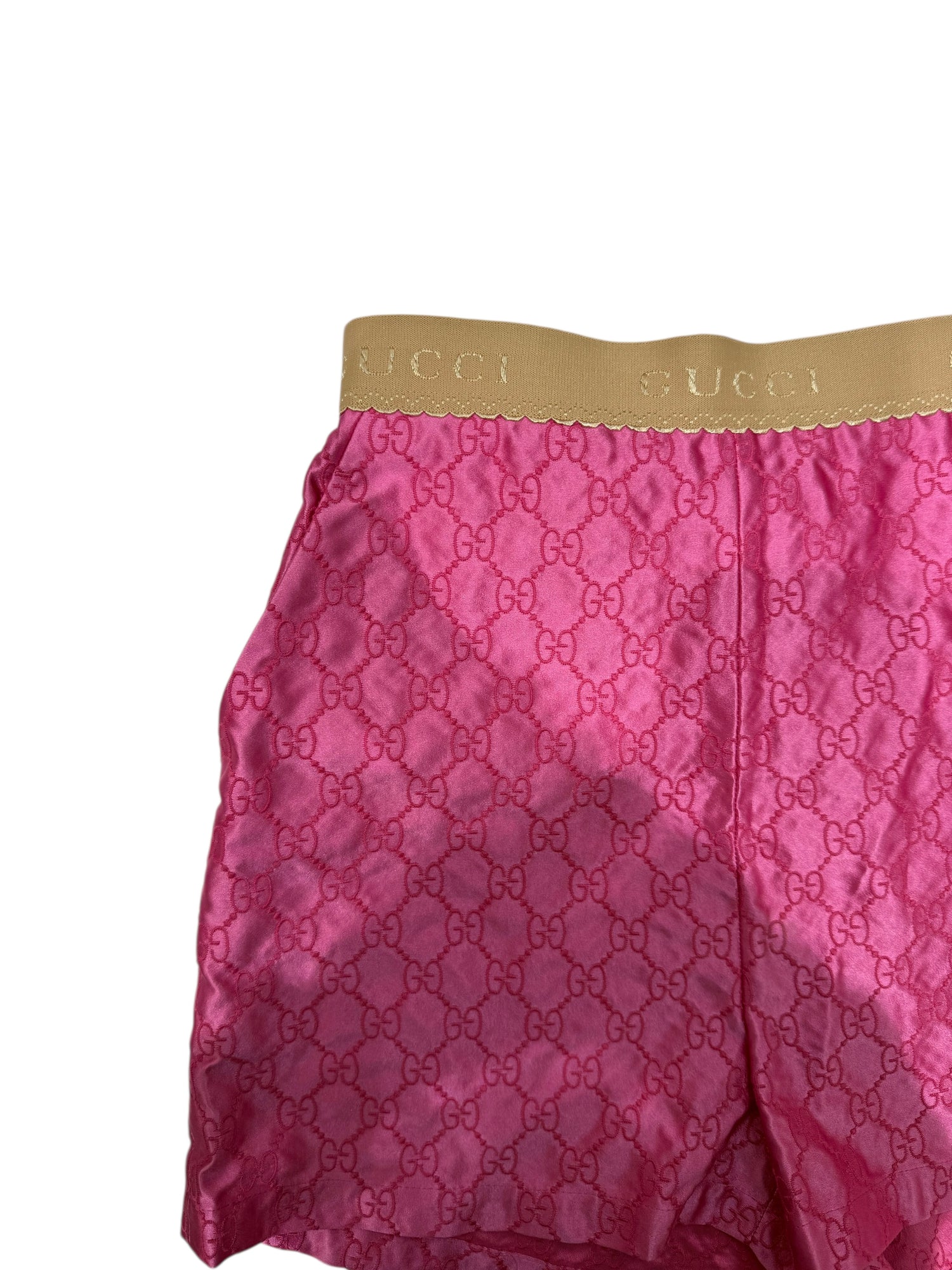 Gucci - Short rose brodé T38