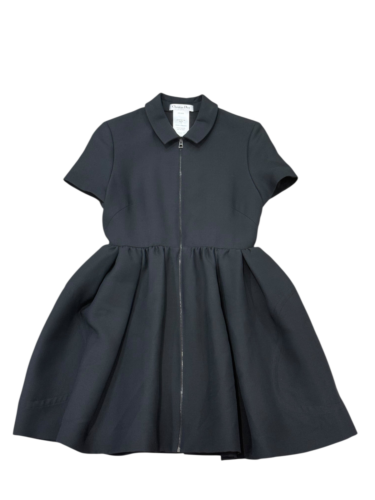 Christian Dior – Kurzarmkleid mit Volant, Laufstegmodell T36