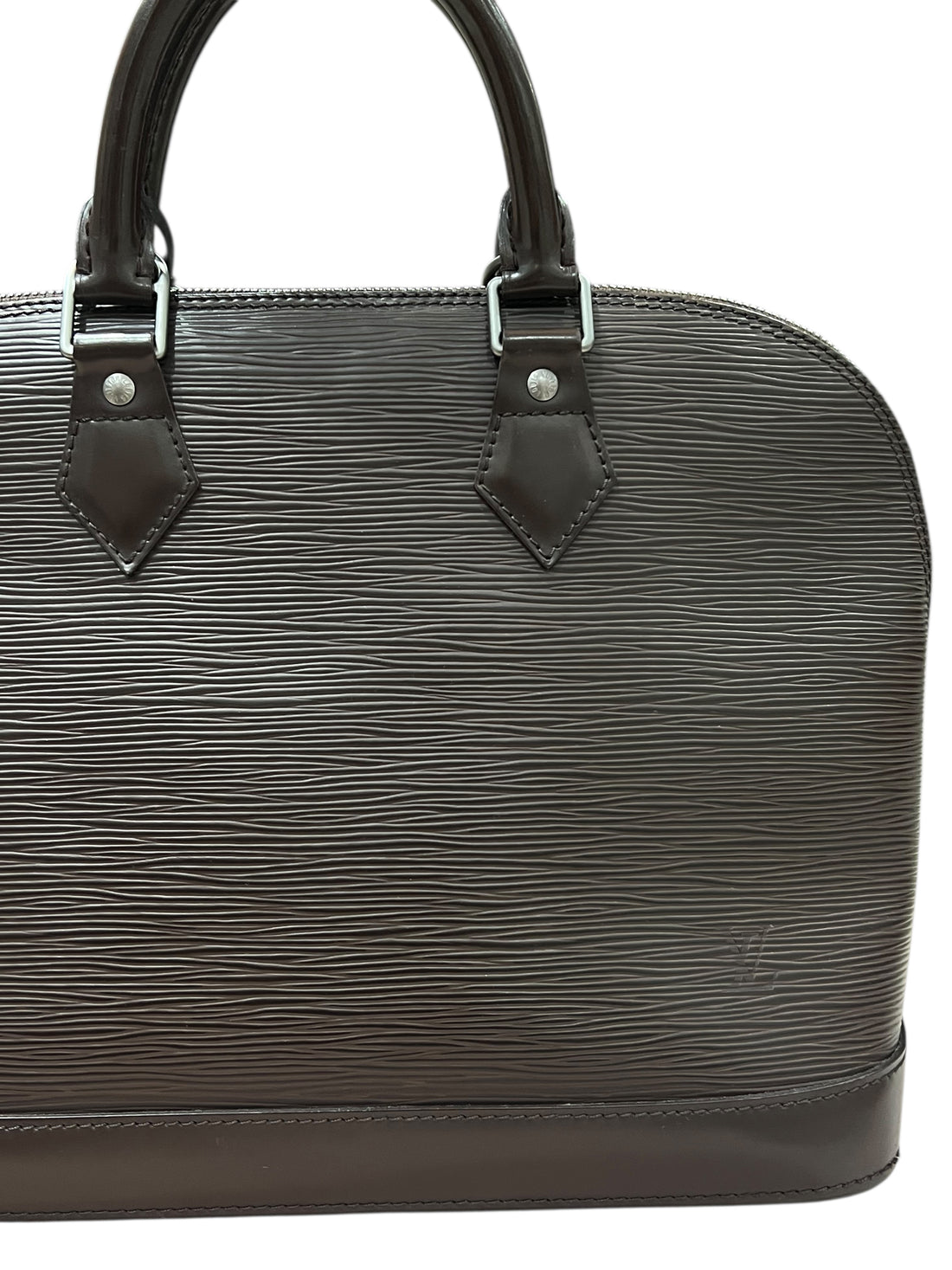 Louis Vuitton - sac Alma PM cuir épi marron glacé