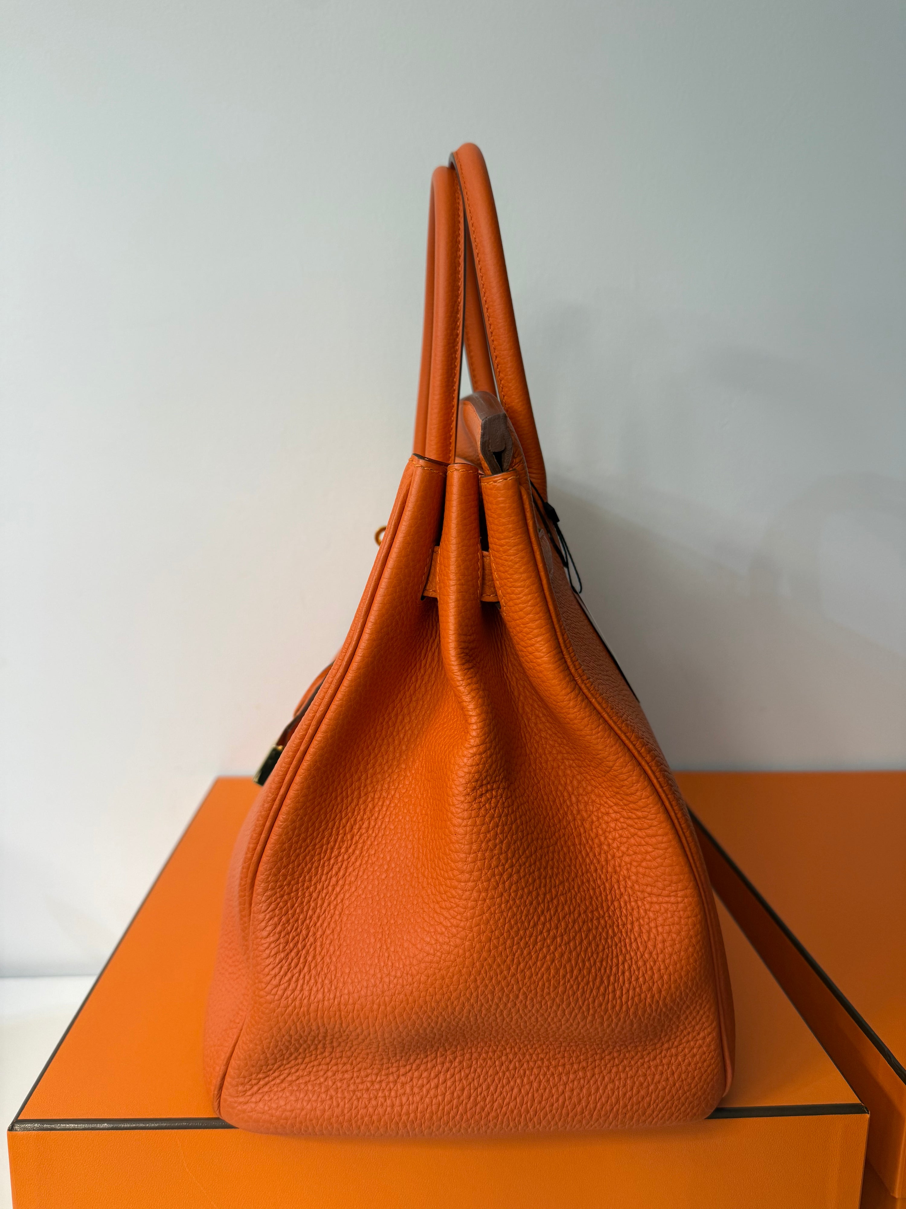 Hermès - Borsa Birkin 35 arancione