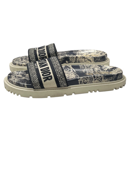 Dior - mules Dway motif toile de jouy T39,5