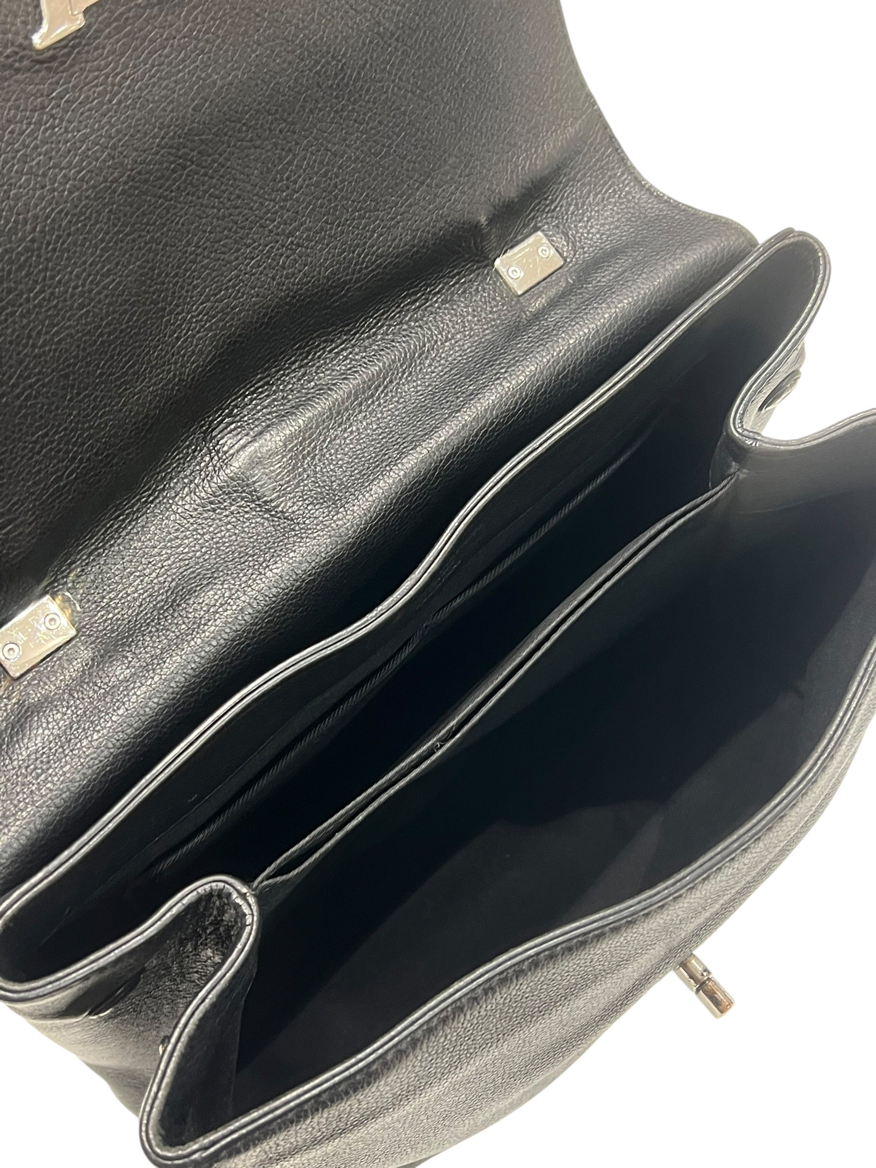 Louis Vuitton - sac lockme bandoulière cuir noir