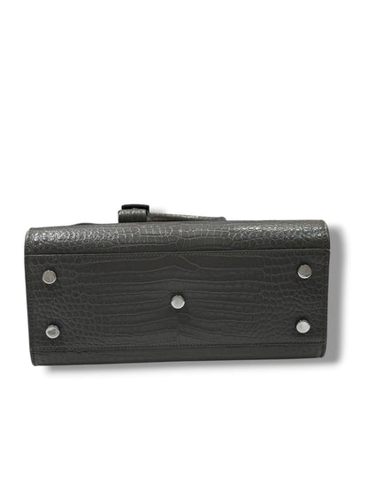 Saint Laurent - Sac de jour en cuir embossé crocodile - Baby