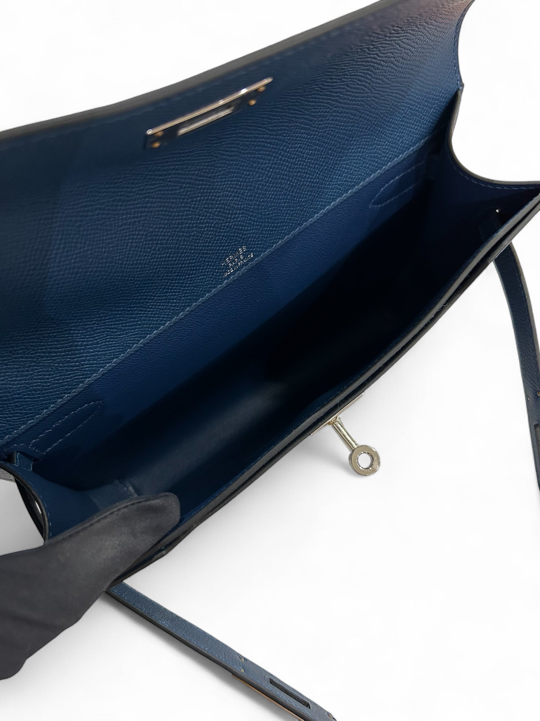Hermès - Borsa Kelly Dépêches 25 Deep Blue