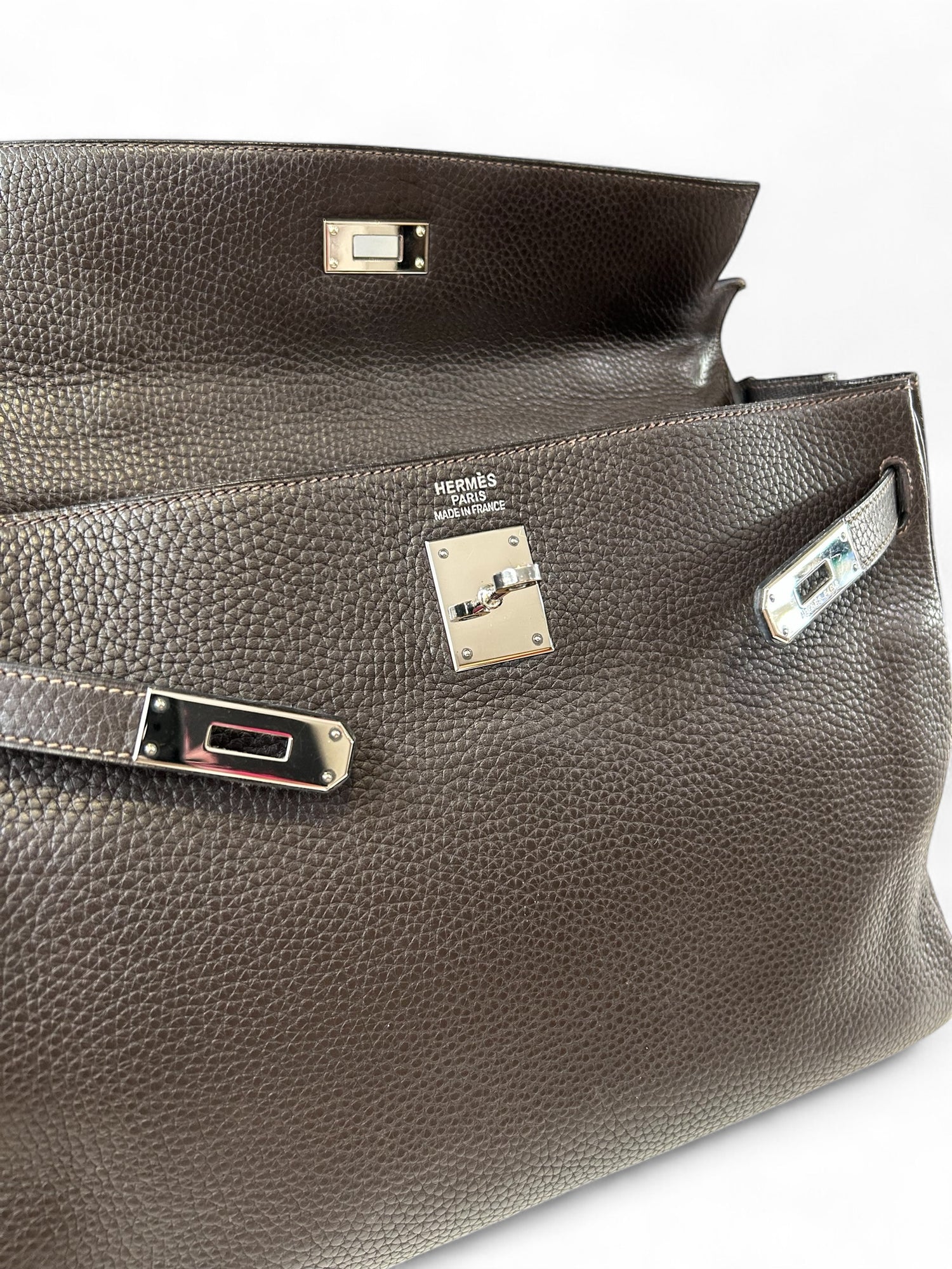 Hermès - Sac Kelly 35 Gris Éléphant