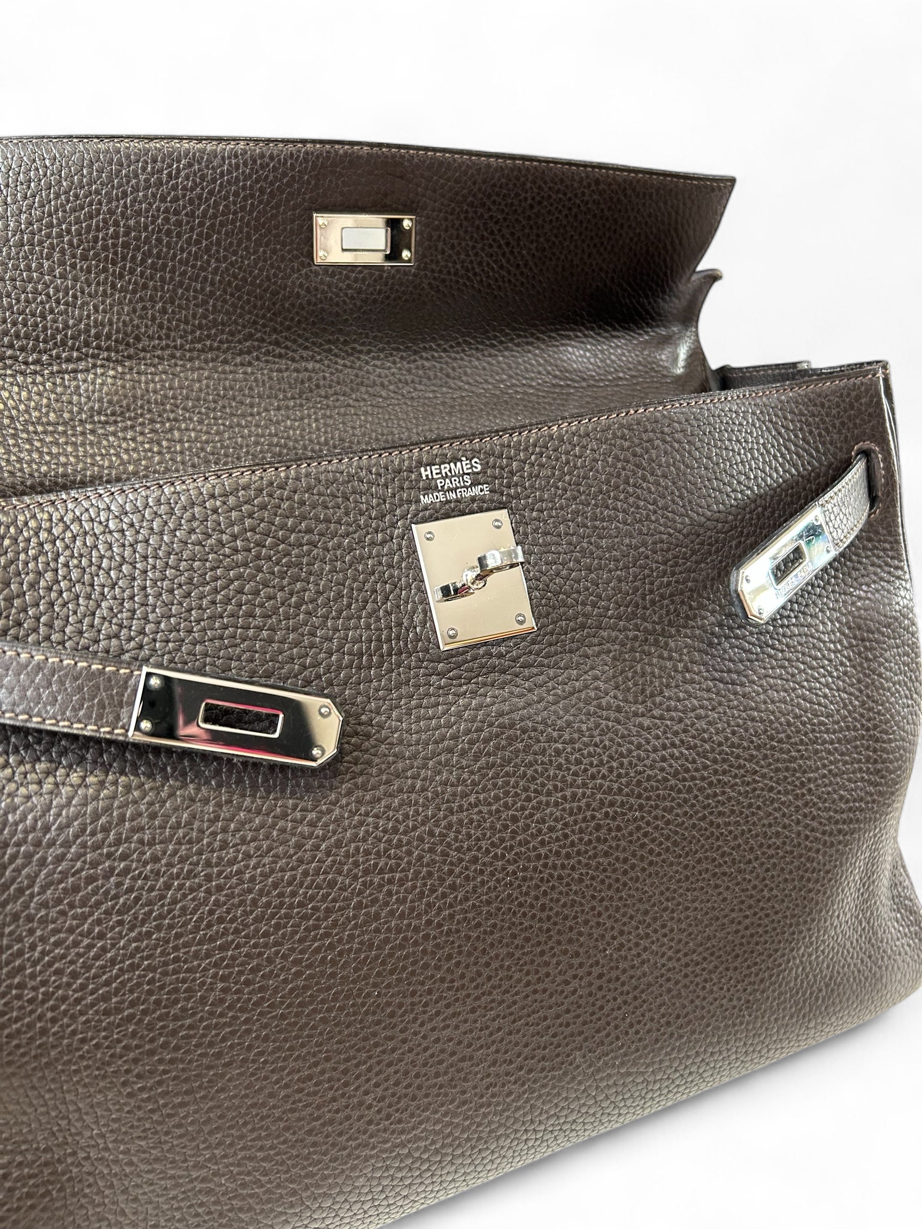 Hermès - Sac Kelly 35 Gris Éléphant