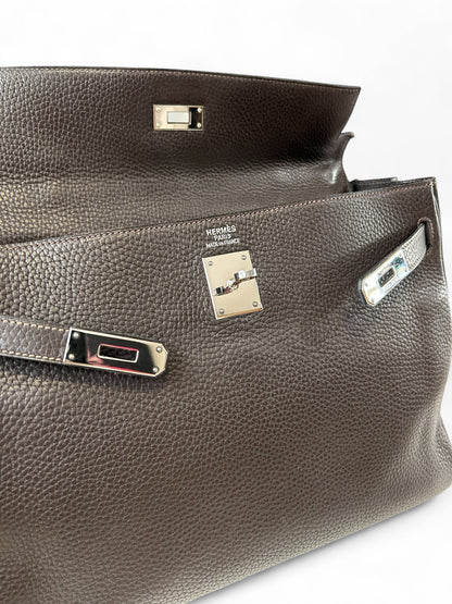 Hermès - Sac Kelly 35 Gris Éléphant
