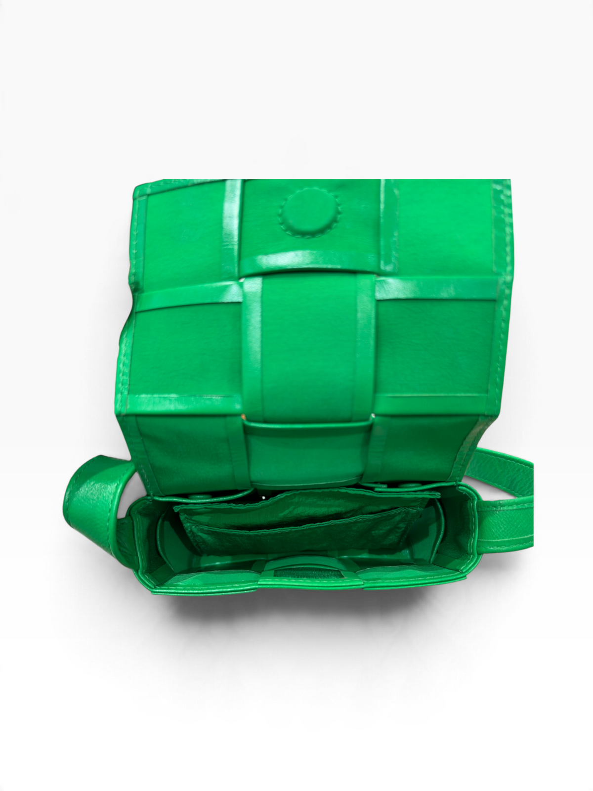 Bottega Veneta - Sac cassette mini en cuir vert
