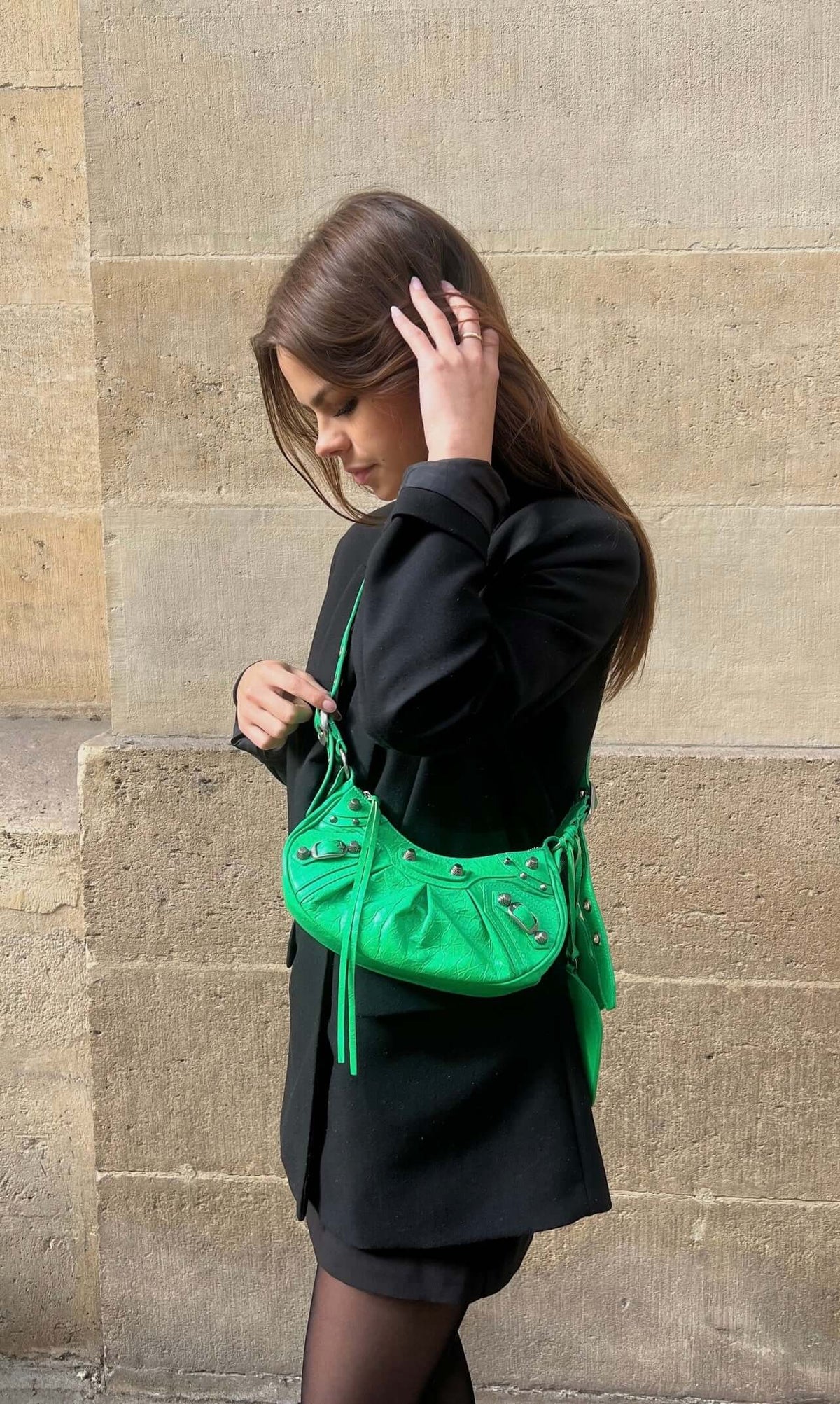 Balenciaga - Cagole Tasche grün XS