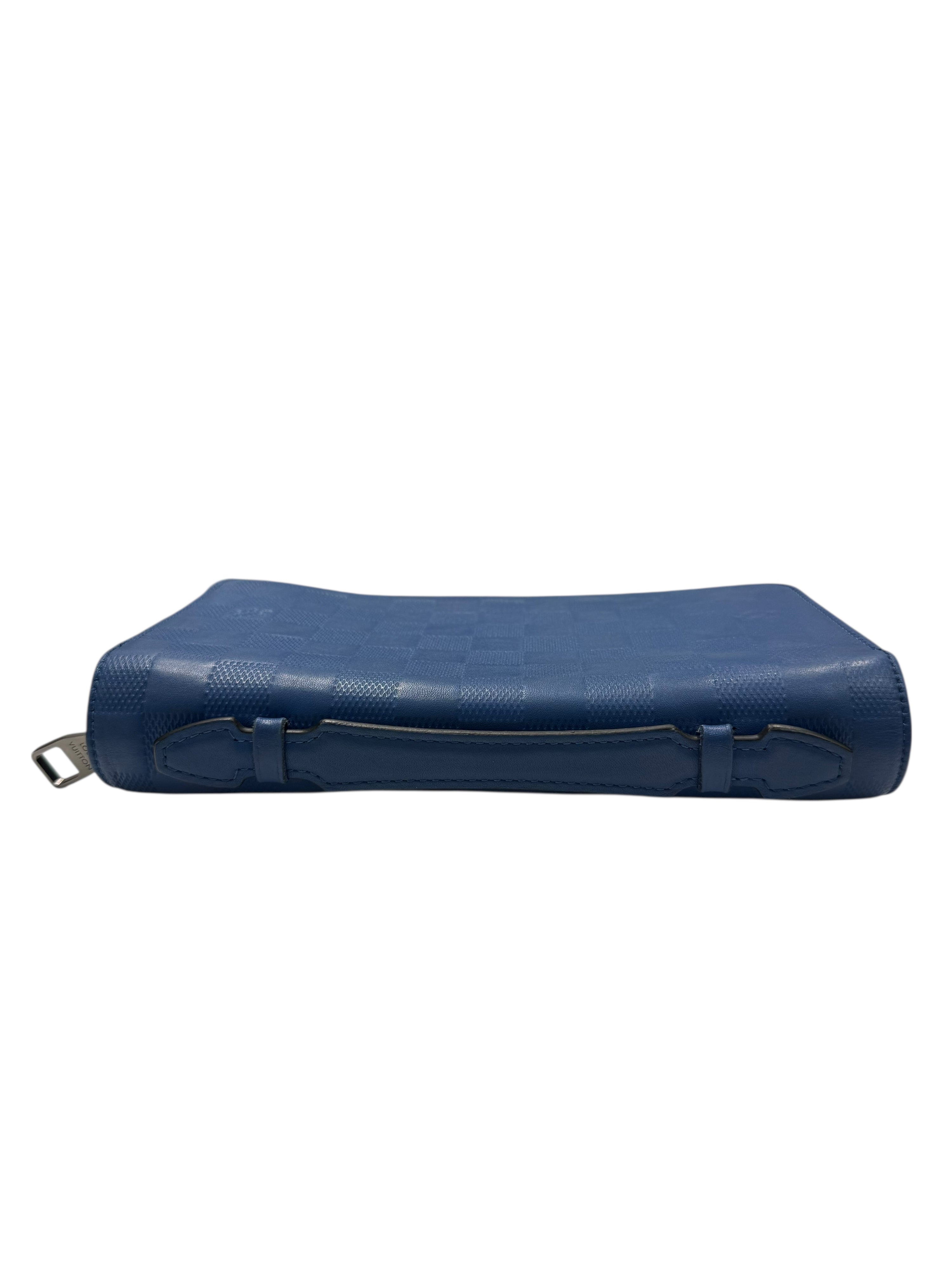 Louis Vuitton - Portefeuille Zippy XL en cuir damier bleu