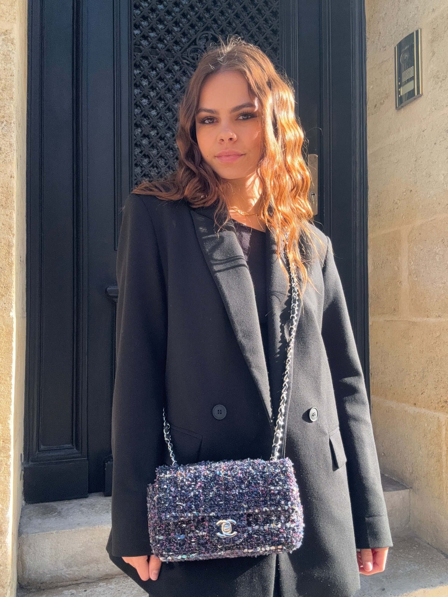 Chanel - Mini flap bag in tweed