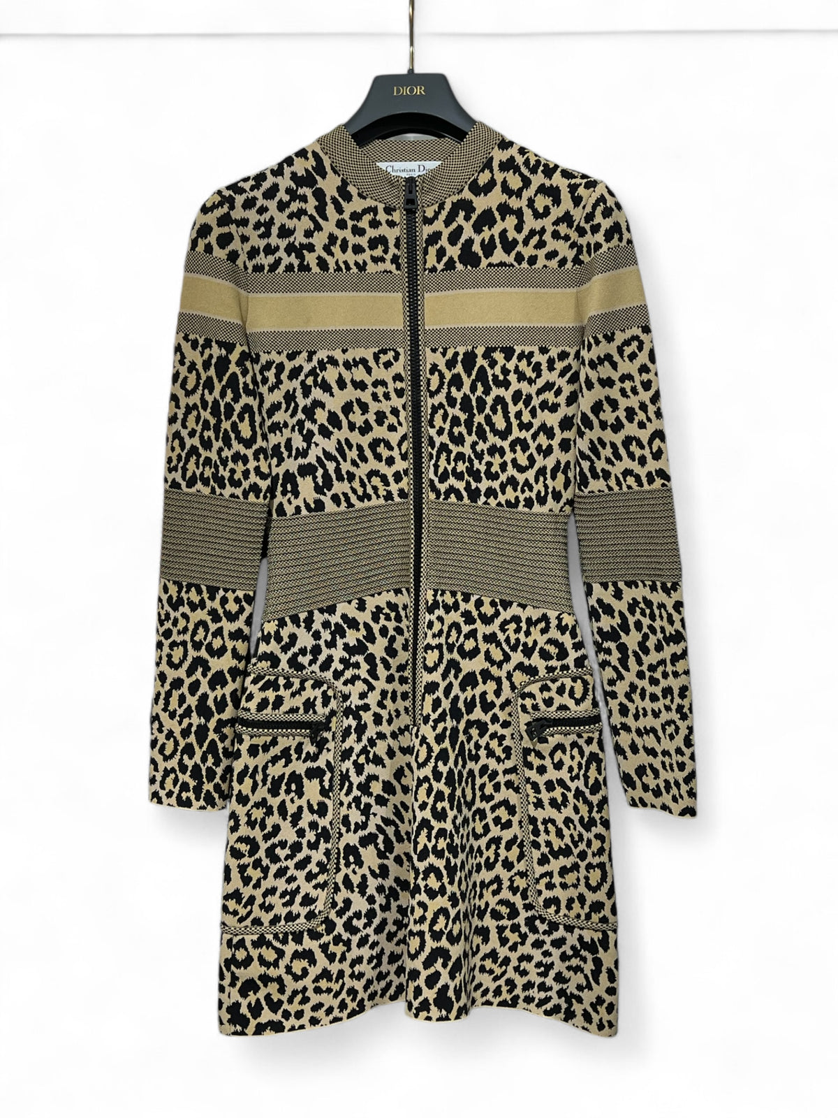 Dior - Kleid mit Leopardenmuster T38