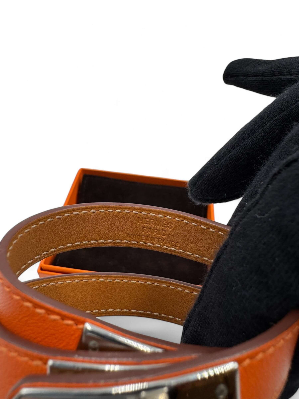 Hermès - Armband Kelly double orange T2