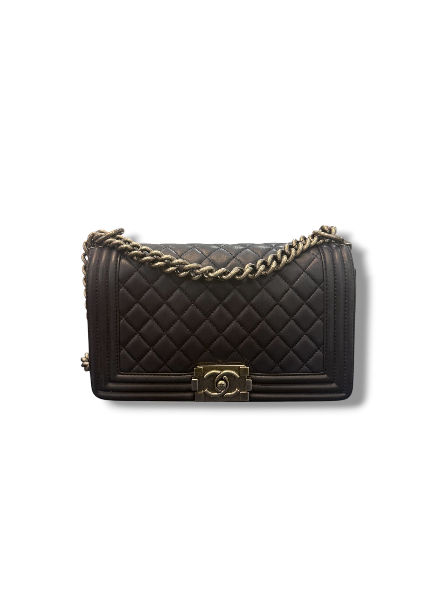 Chanel - Sac Classique Boy bleu marine