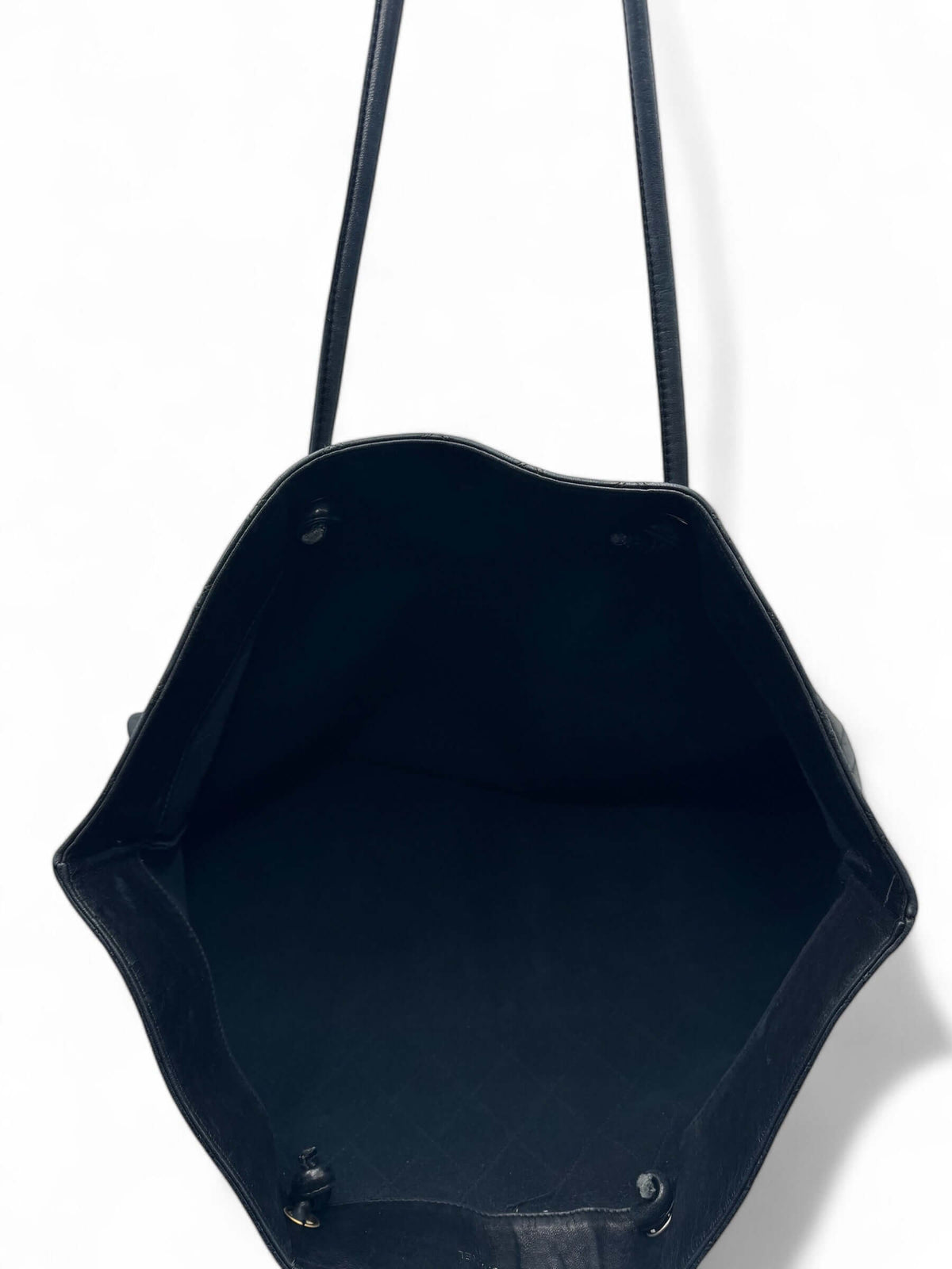 Chanel - Borsa cabas shopping nera