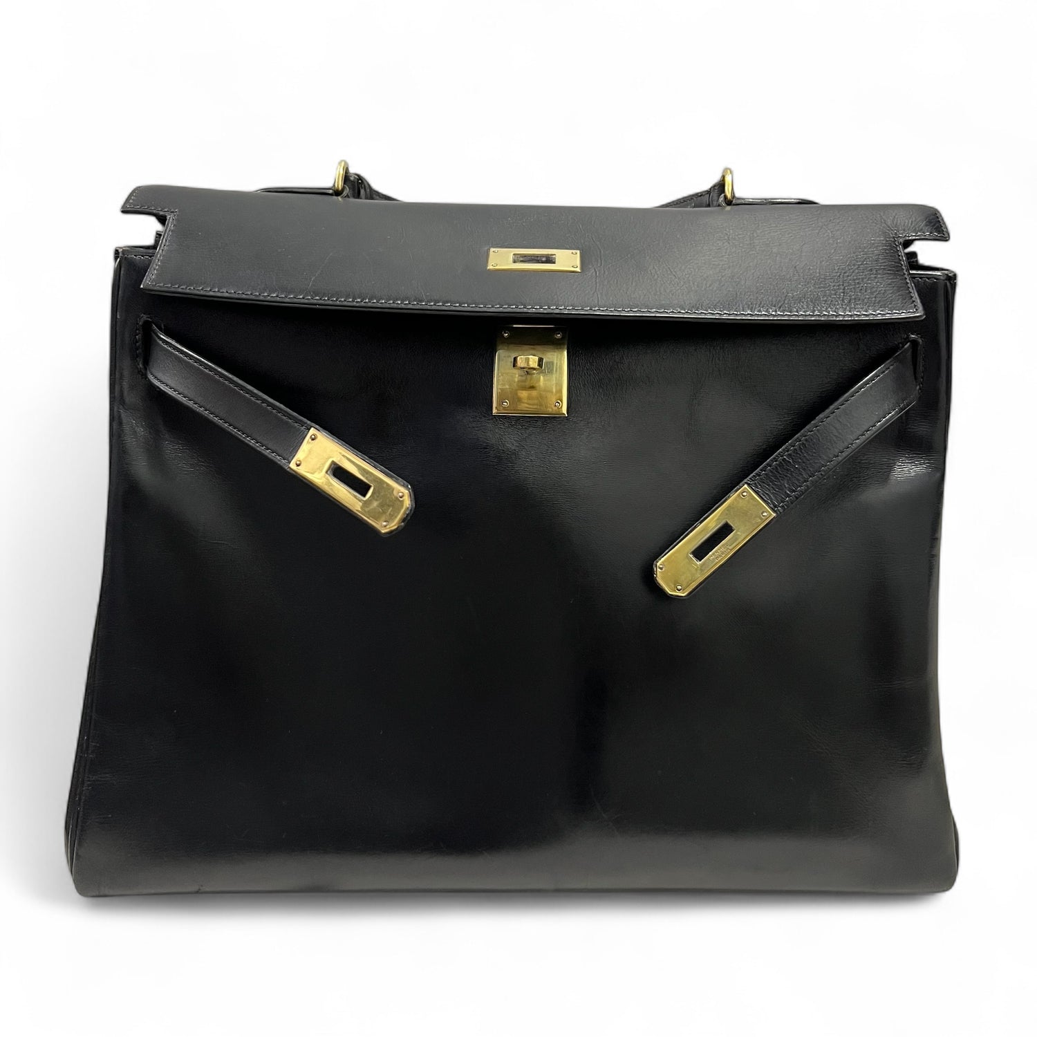 Hermès - Sac Kelly 35 vintage cuir Box