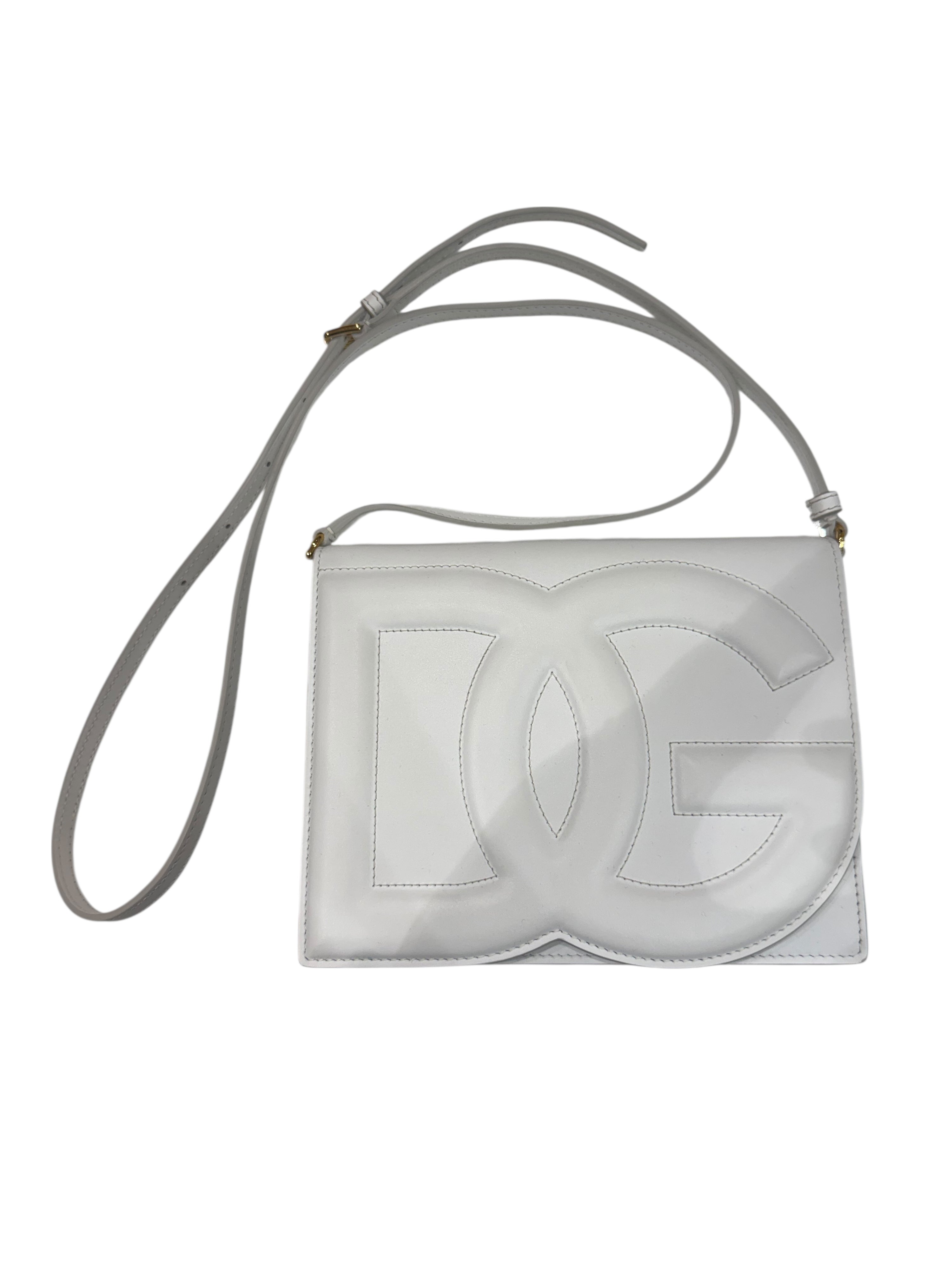 Dolce Gabbana - Sac bandoulière DG daily en cuir blanc