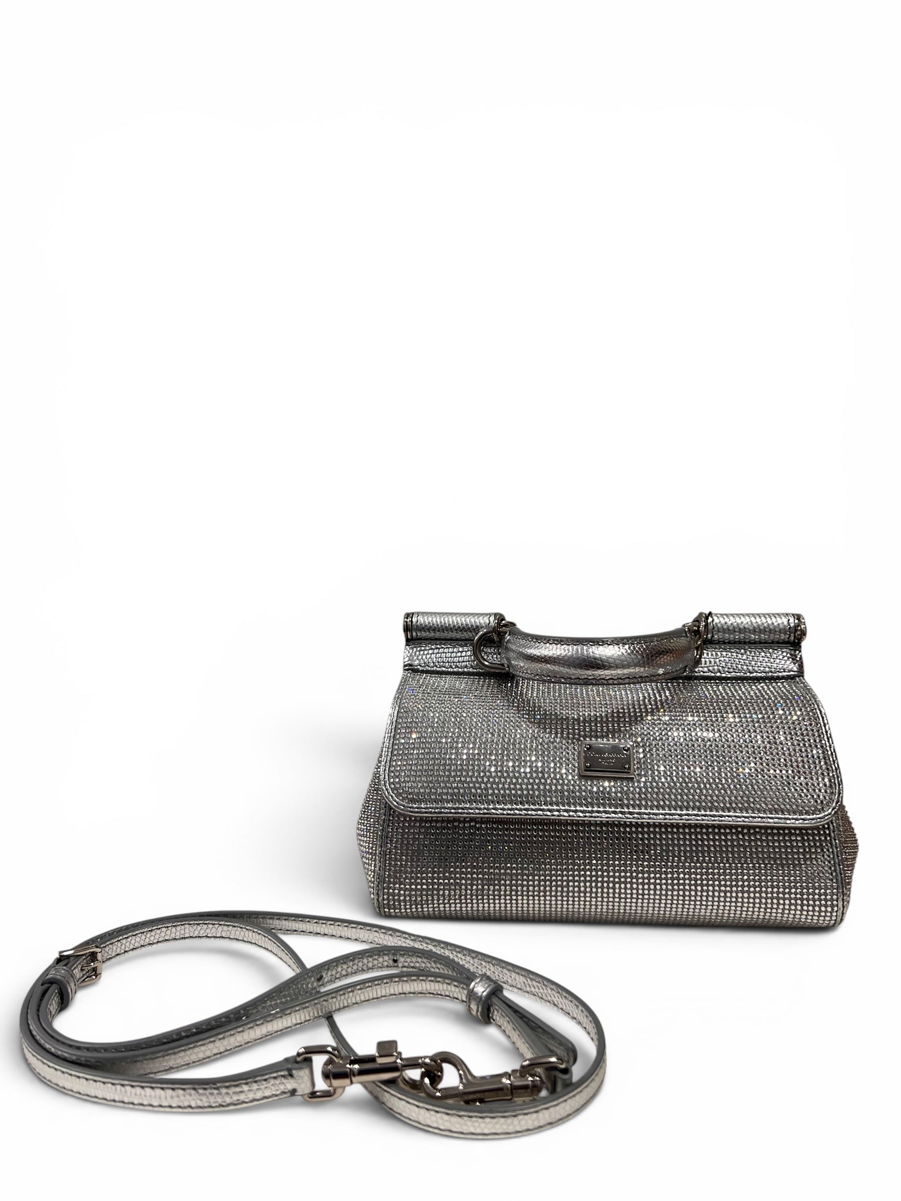 Dolce &amp; Gabbana - Sac Sicily en strass petit modèle