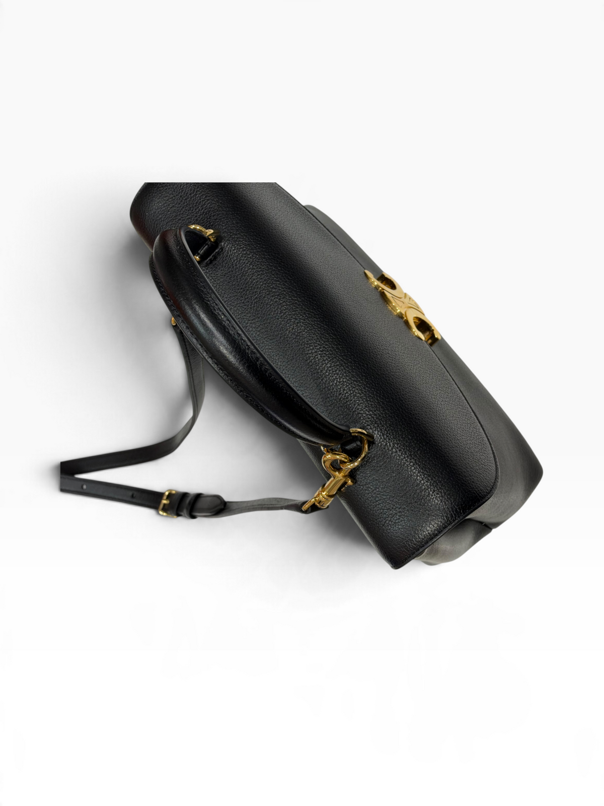 Céline / sac nano triomphe cuir noir