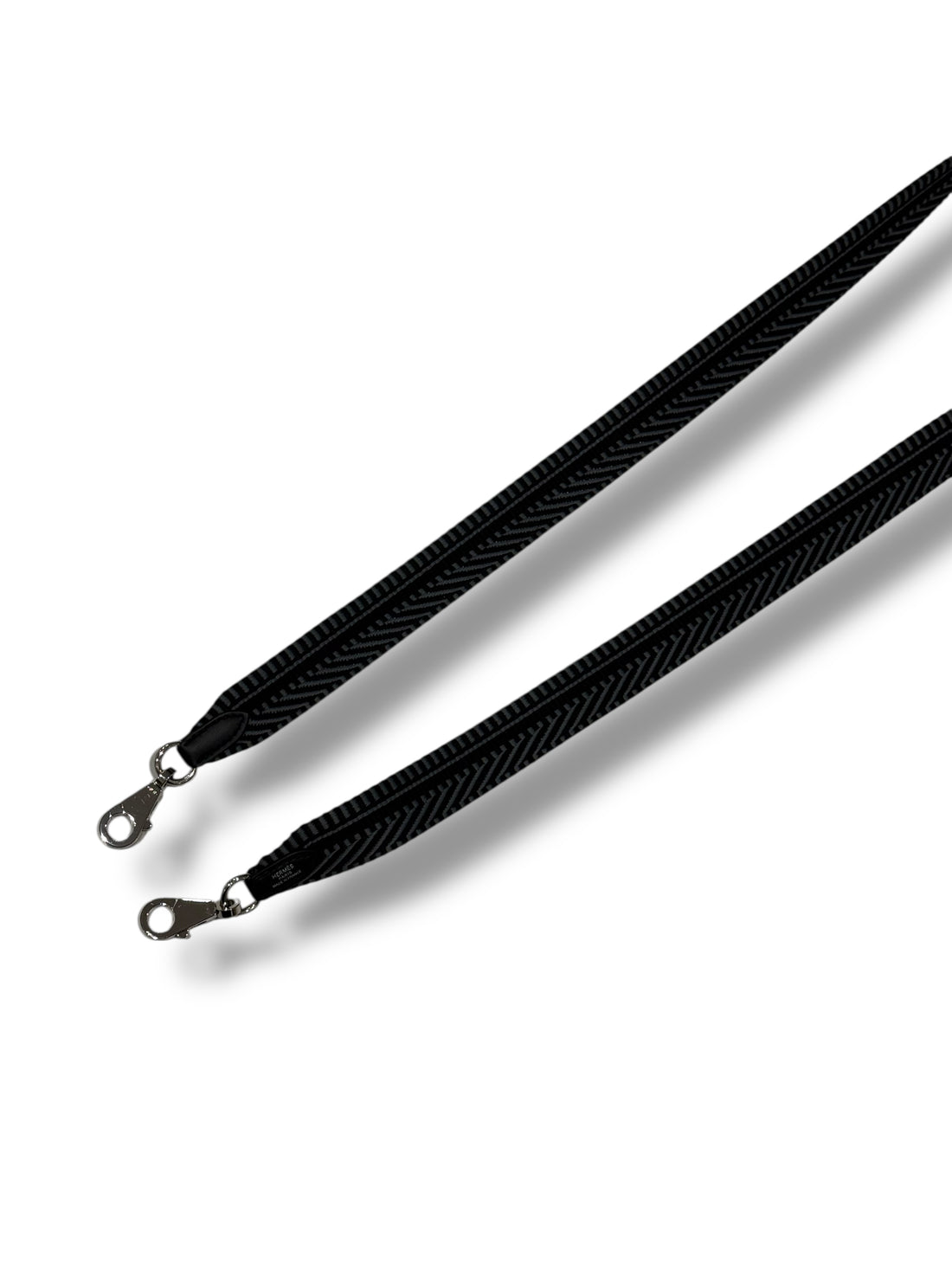 Hermès - Bandoulière noire et grise PHW